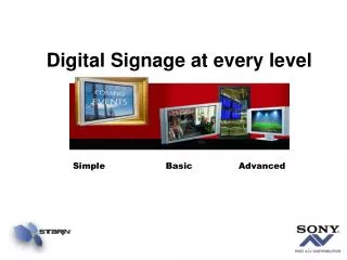 Digital Signage at every level