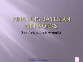 Applying Bayesian networks