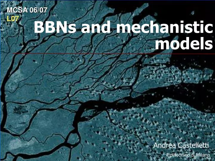 bbns and mechanistic models