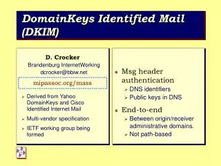 DomainKeys Identified Mail (DKIM)