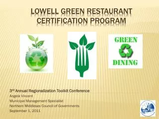 Lowell Green Restaurant Certification Program