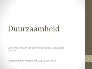 duurzaamheid