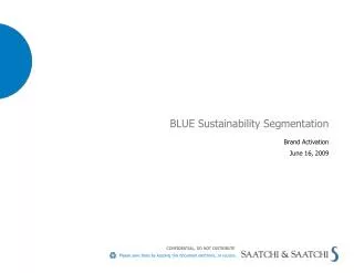 BLUE Sustainability Segmentation