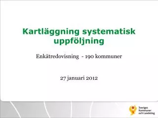 kartl ggning systematisk uppf ljning