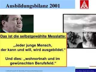 Ausbildungsbilanz 2001