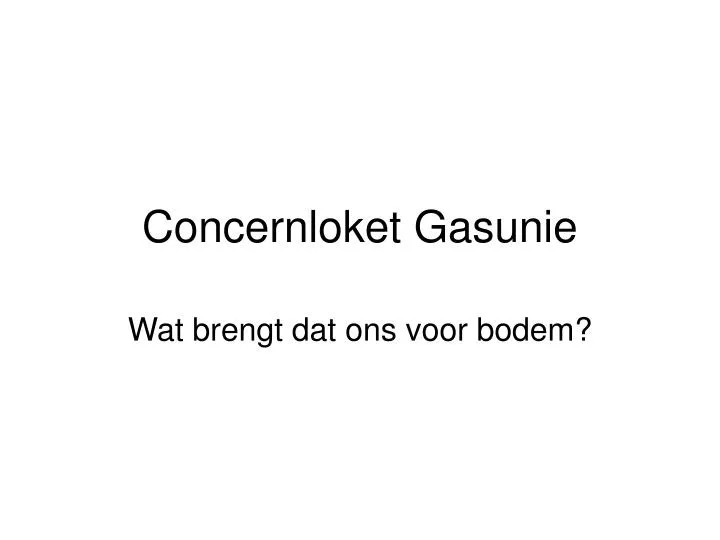 concernloket gasunie