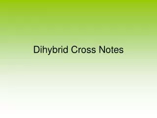 Dihybrid Cross Notes