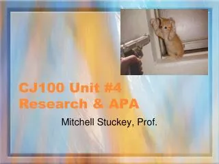 CJ100 Unit #4 Research &amp; APA