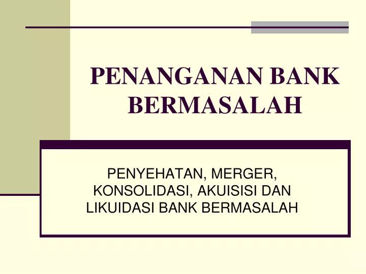 penanganan bank bermasalah