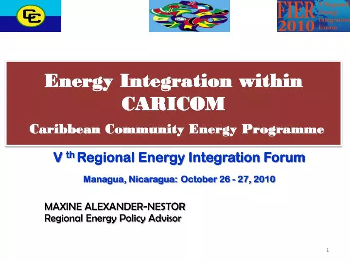 energy integration within caricom caribbean community energy programme