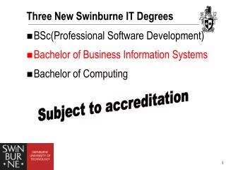 Three New Swinburne IT Degrees