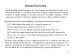 Regular Expression - slide 1