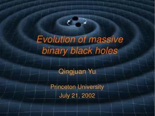 Evolution of massive binary black holes