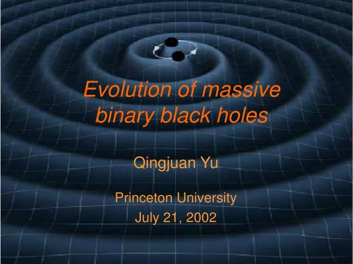 evolution of massive binary black holes