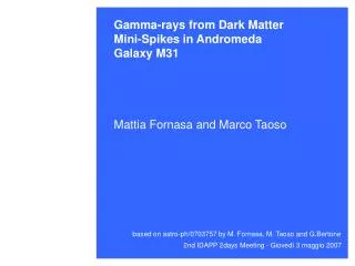 Gamma-rays from Dark Matter Mini-Spikes in Andromeda Galaxy M31