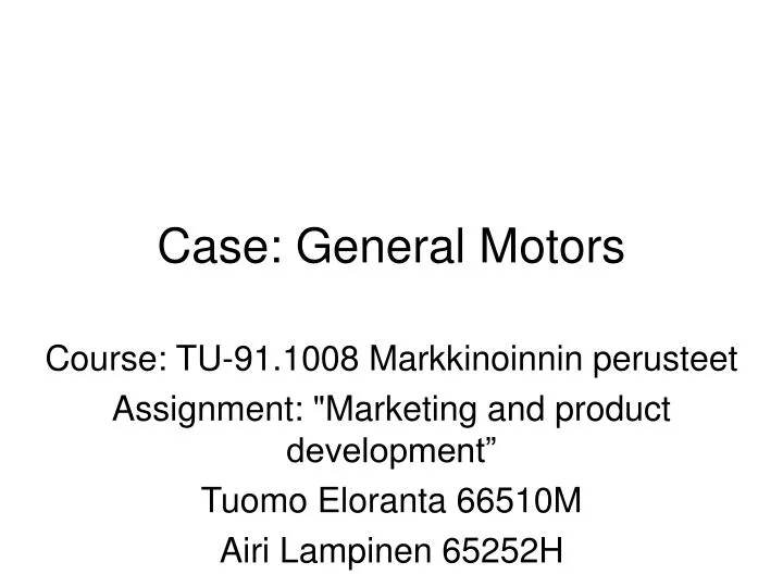 case general motors