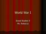 World War I - slide 1
