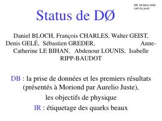 status de d