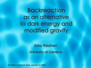 Backreaction as an alternative to dark energy and modified gravity