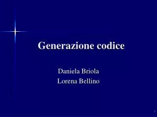 generazione codice