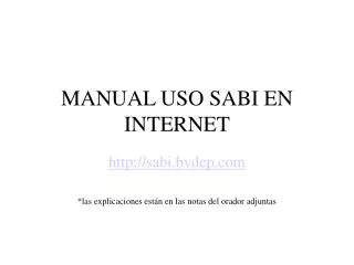 manual uso sabi en internet