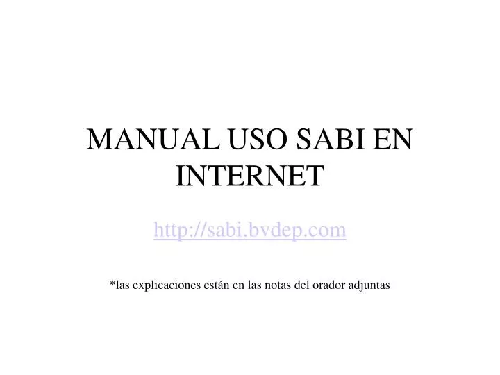 manual uso sabi en internet