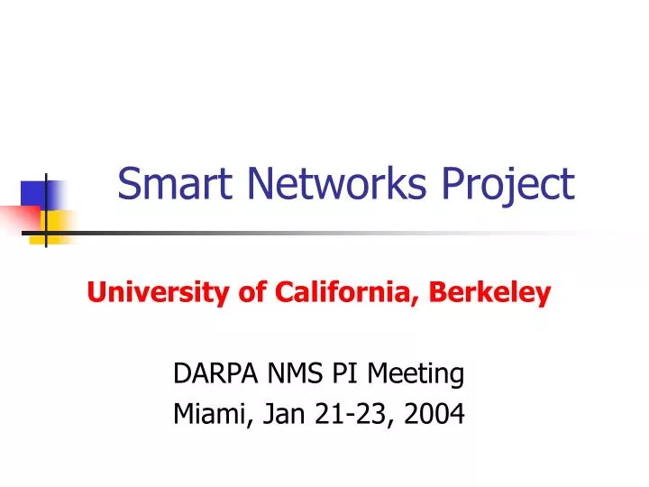 smart networks project