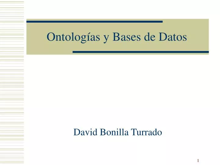 ontolog as y bases de datos