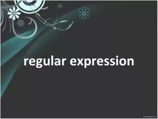 regular expression