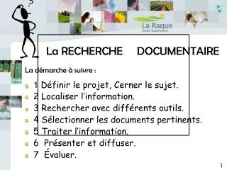 la recherche documentaire