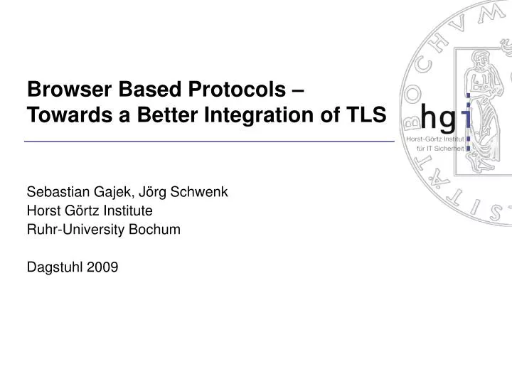 browser based protocols towards a better integration of tls