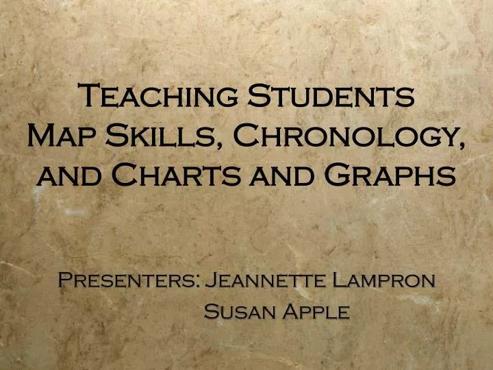 teaching students map skills chronology and charts and graphs