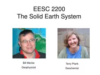 EESC 2200 The Solid Earth System