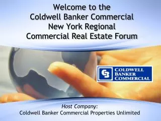 Welcome to the Coldwell Banker Commercial New York Regional Commercial Real Estate Forum