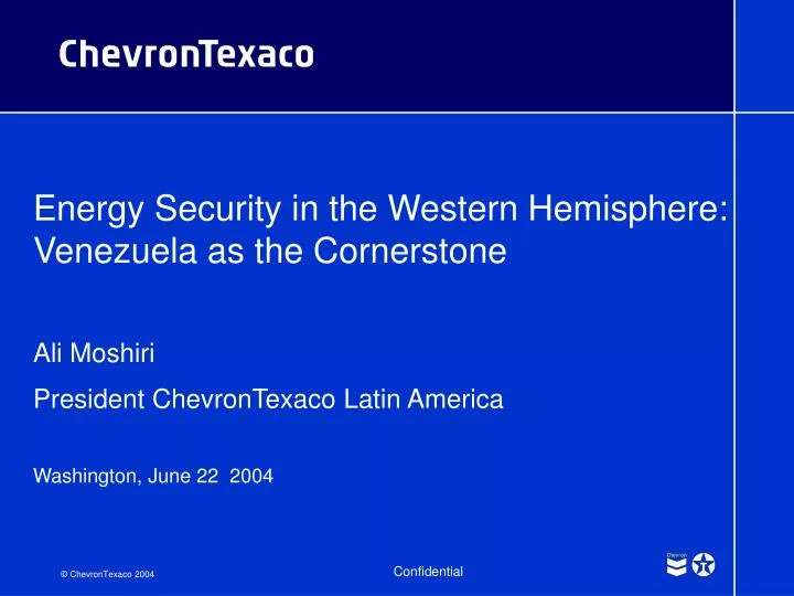 energy security in the western hemisphere venezuela as the cornerstone
