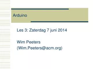 les 3 zaterdag 7 juni 2014 wim peeters wim peeters@acm org