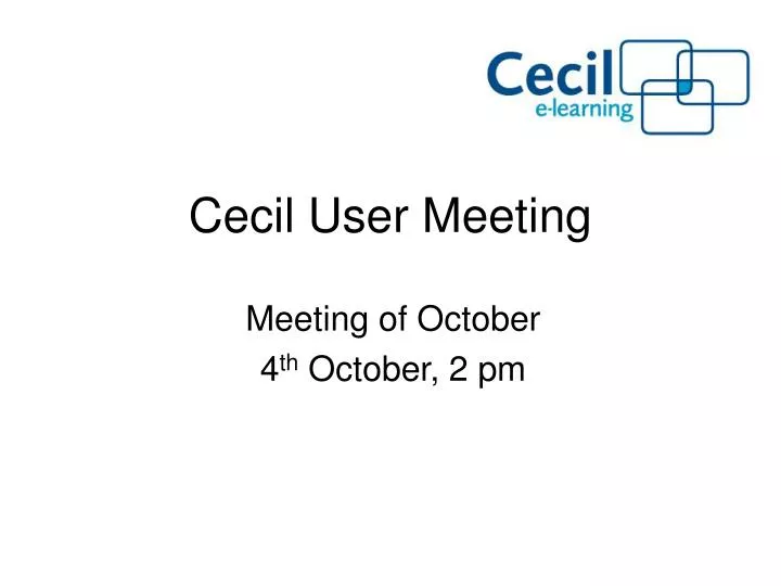 cecil user meeting