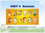 UNIT 4 Animals - slide 1