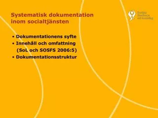 systematisk dokumentation inom socialtj nsten