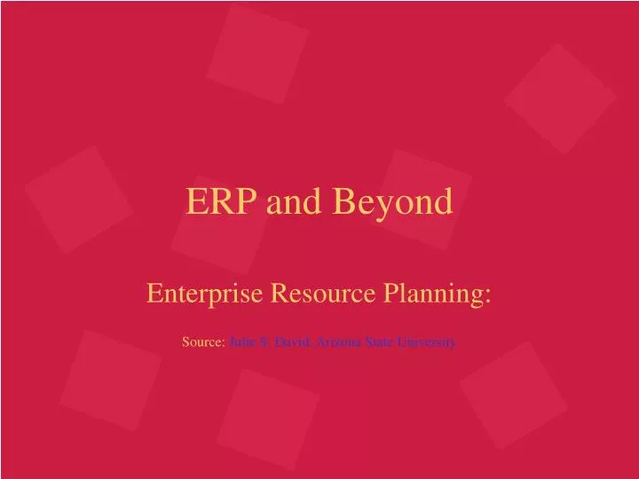 erp and beyond