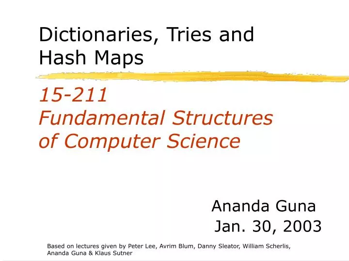 15 211 fundamental structures of computer science
