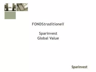 sparinvest global value