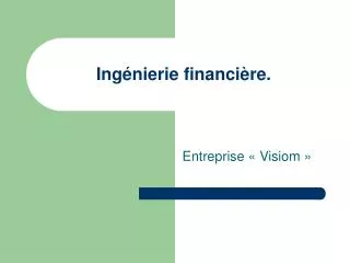 ing nierie financi re