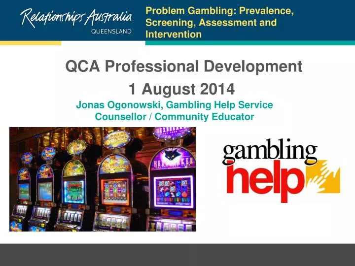 problem gambling prevalence screening assessment and intervention