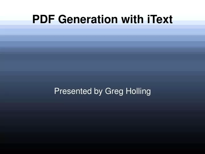 pdf generation with itext