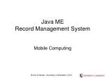 Java ME Record Management System