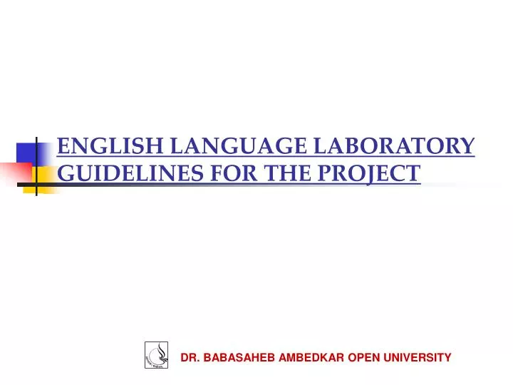 english language laboratory guidelines for the project