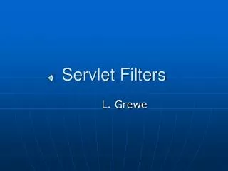 Servlet Filters