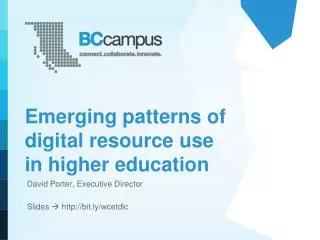 E merging patterns of digital resource use in higher education