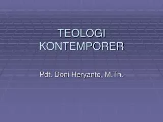 teologi kontemporer
